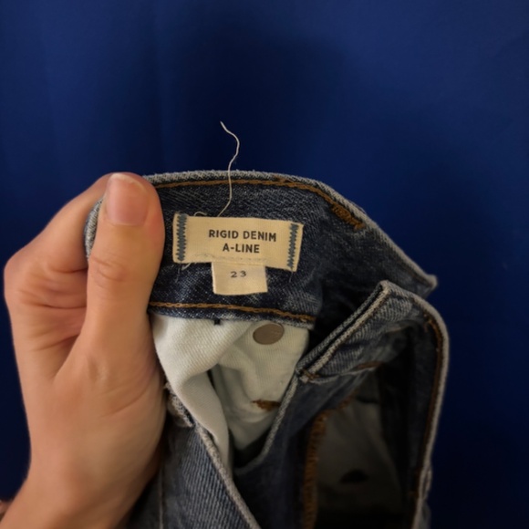 Madewell Rigid Denim A-Line Mini Skirt - Picture 5 of 5